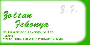 zoltan fekonya business card